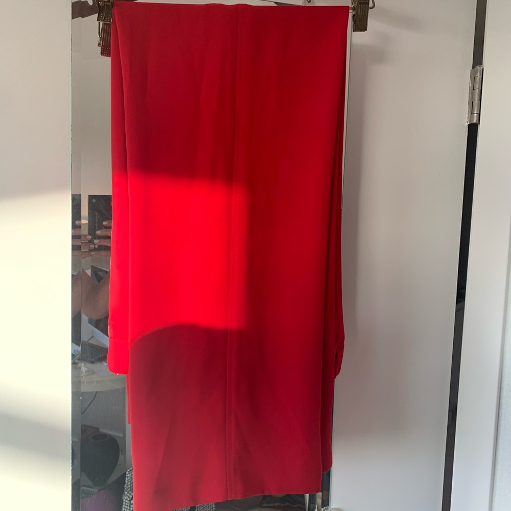 Aritzia Babaton red wide leg pants size 6